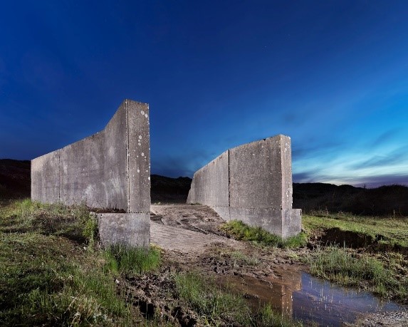 Concrete Landing Craft Braunton Burrows from Historic England